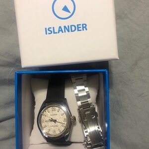 NWT Islander Black and Silver Watch Set